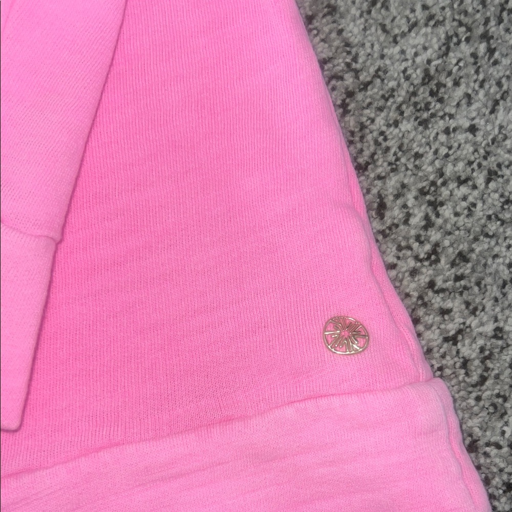 Lilly Pulitzer Light Pink Half-Zip Sweatshirt - Picture 3 of 5